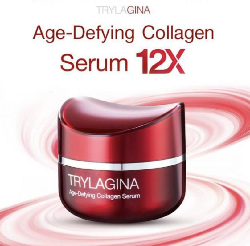 Set Trylagina 12X Ultimate Collagen Serum Foaming Sunscreen anti Age Health Skin