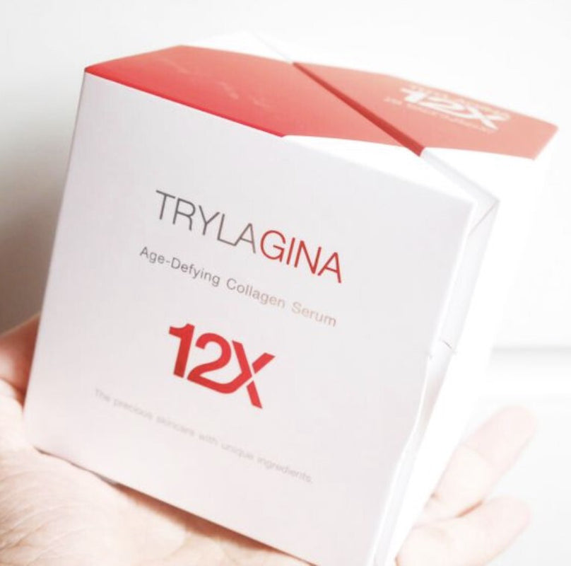Set Trylagina 12X Ultimate Collagen Serum Foaming Sunscreen anti Age Health Skin