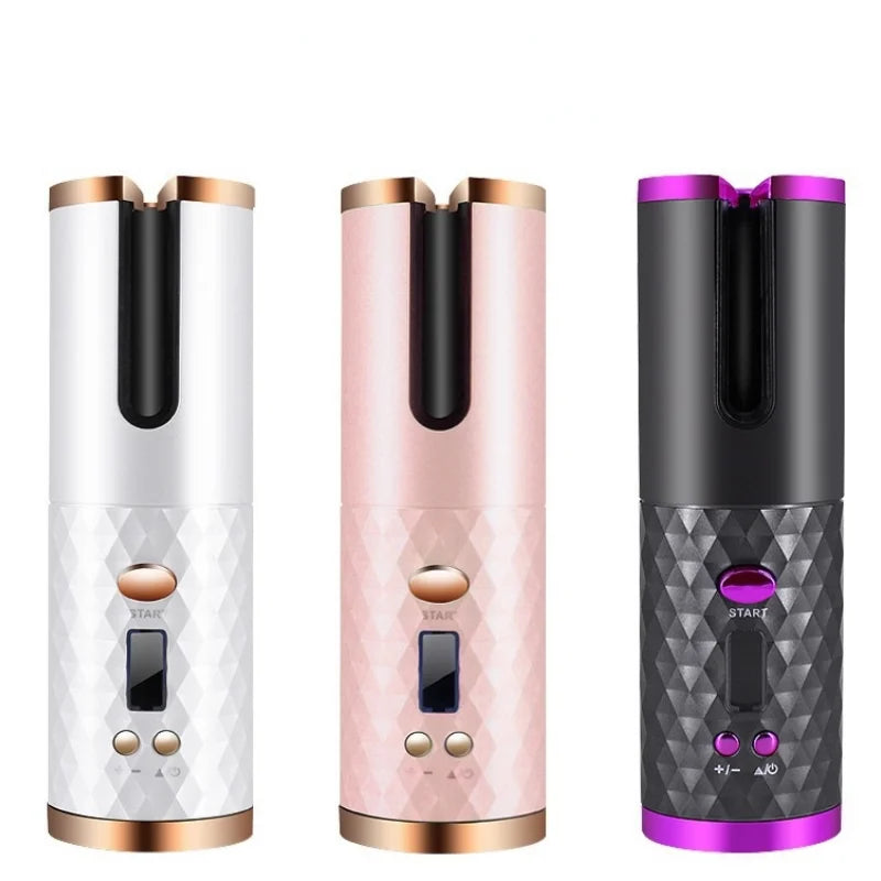 Fer à boucler automatique sans fil portable – 3 couleurs, charge USB, anti-brûlure, pour coiffage