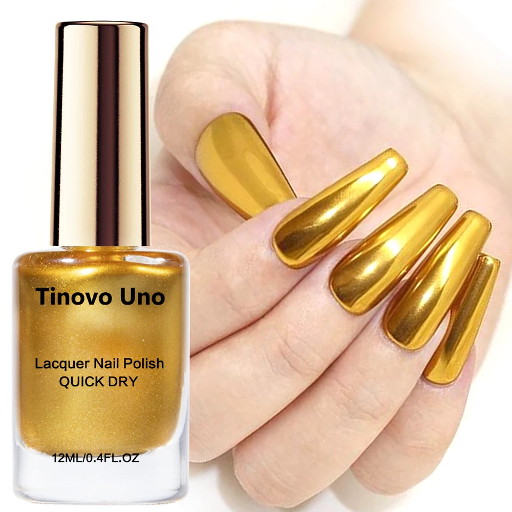 Vernis à Ongles Métallique Or Rose — Séchage Rapide & Effet Miroir