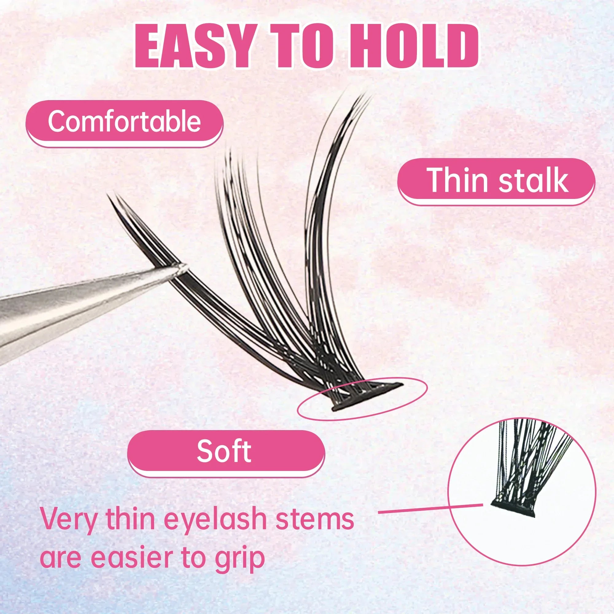 Kit DIY Extensions de Cils — 200 Clusters + Colle & Fixateur