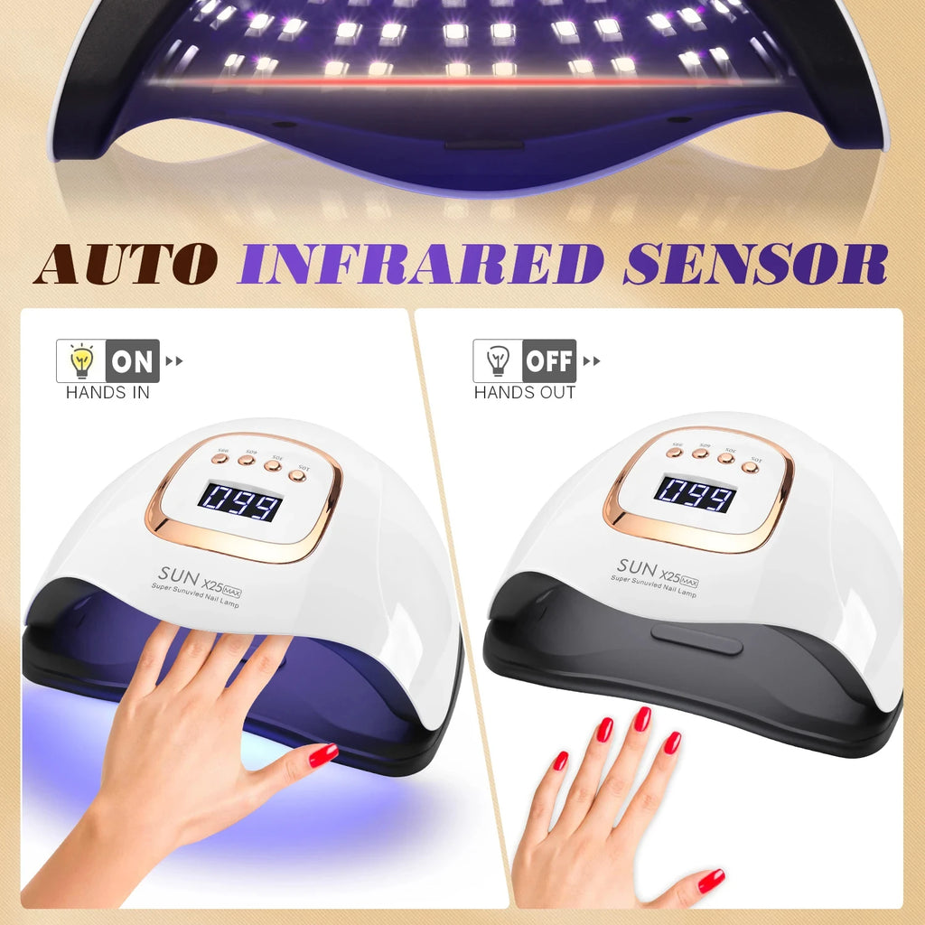 Lampe sèche-ongles UV/LED – 81 LED, capteur automatique, 4 minuteries, séchage rapide pour vernis gel, manucure et pédicure