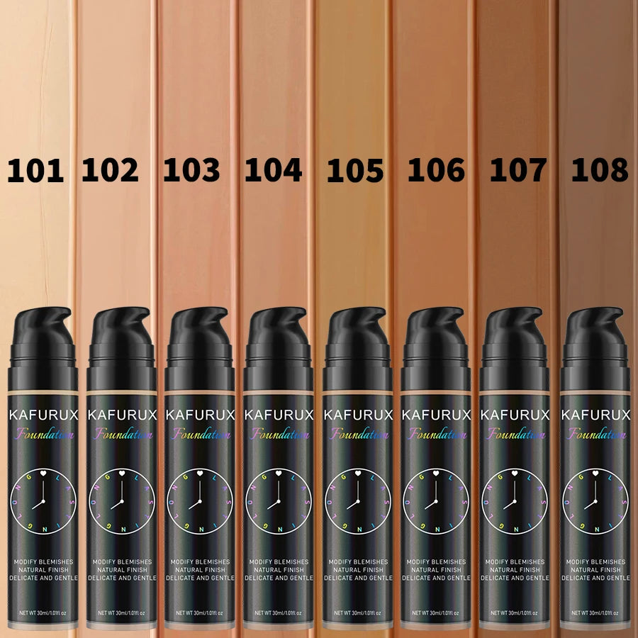 Fond de Teint Liquide 8 Teintes — Couvrance Parfaite & Longue Tenue