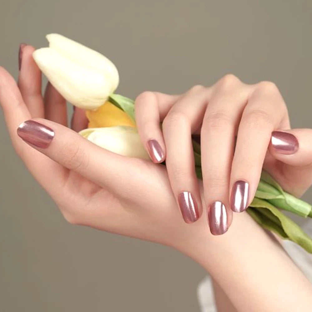 Vernis à Ongles Métallique Or Rose — Séchage Rapide & Effet Miroir