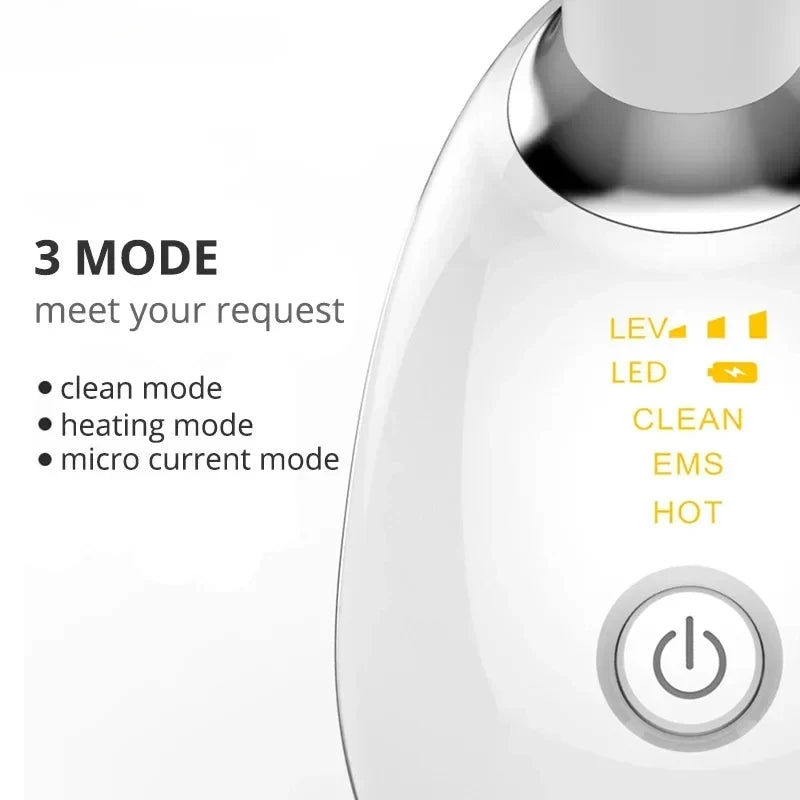 Appareil lifting visage et cou EMS 7 couleurs – Masseur raffermissant, thérapie LED photonique, anti-rides, double menton