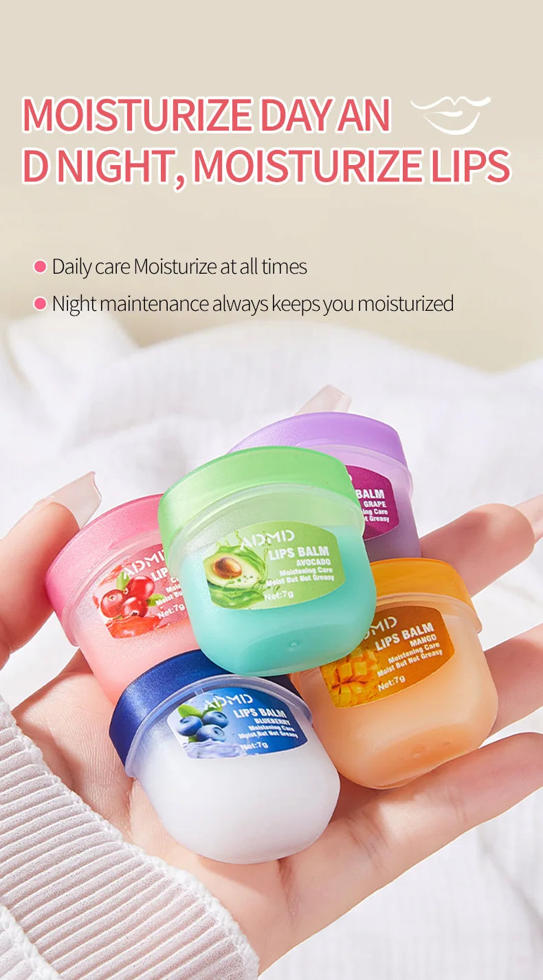 Coffret 8 Baumes à Lèvres Fruités — Hydratation & Soin Anti-Gérures