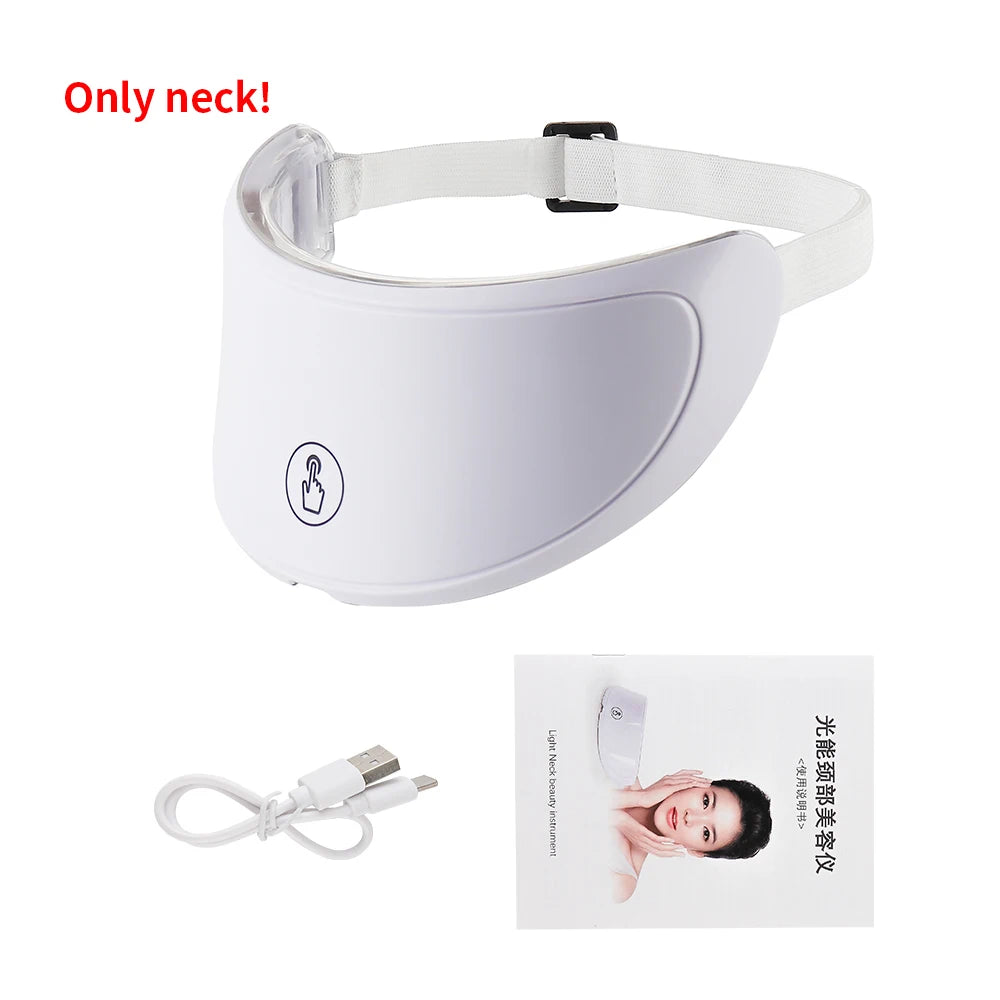 Machine de beauté faciale LED 7 couleurs sans fil – Masque rajeunissant pour le visage et le cou, resserrement de la peau