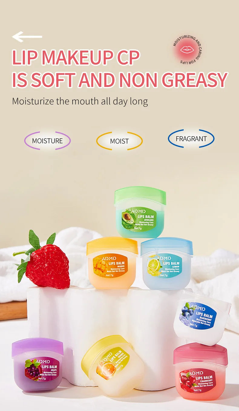 Coffret 8 Baumes à Lèvres Fruités — Hydratation & Soin Anti-Gérures