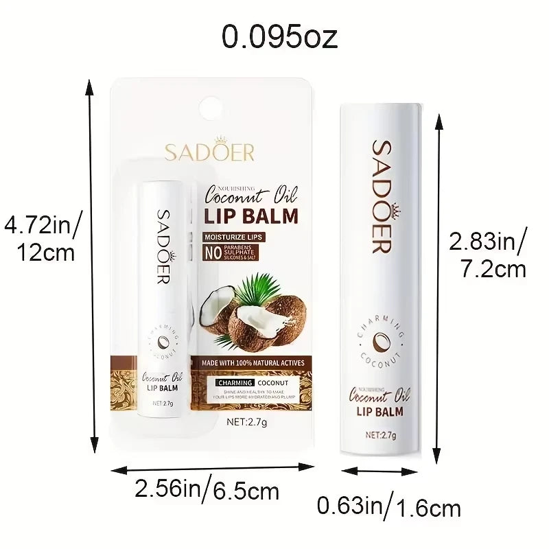 Baume à Lèvres à la Noix de Coco — Hydratation Longue Durée Homme & Femme