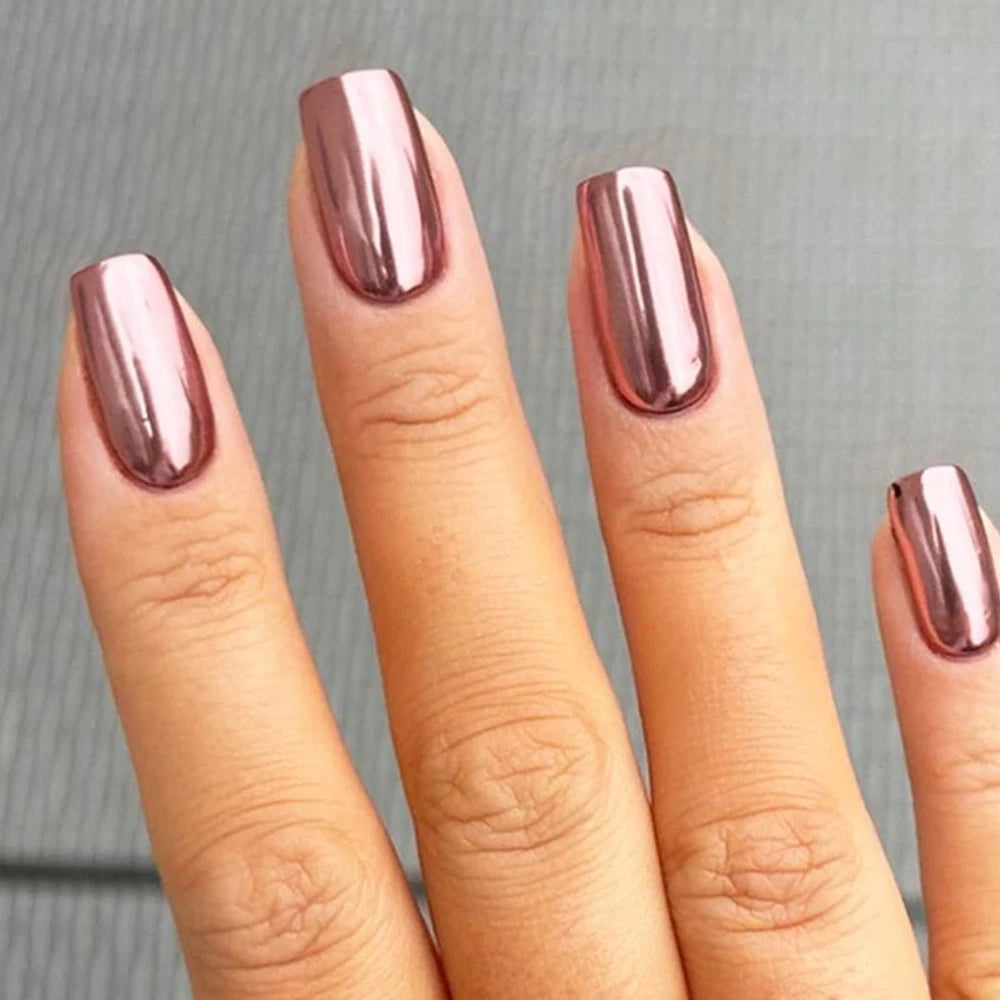 Vernis à Ongles Métallique Or Rose — Séchage Rapide & Effet Miroir