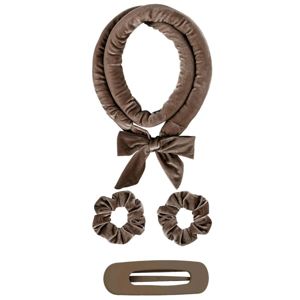 Rouleaux coiffants sans chaleur – Bandeau bouclant, bigoudis doux en satin, bonnet de nuit, outils de coiffage