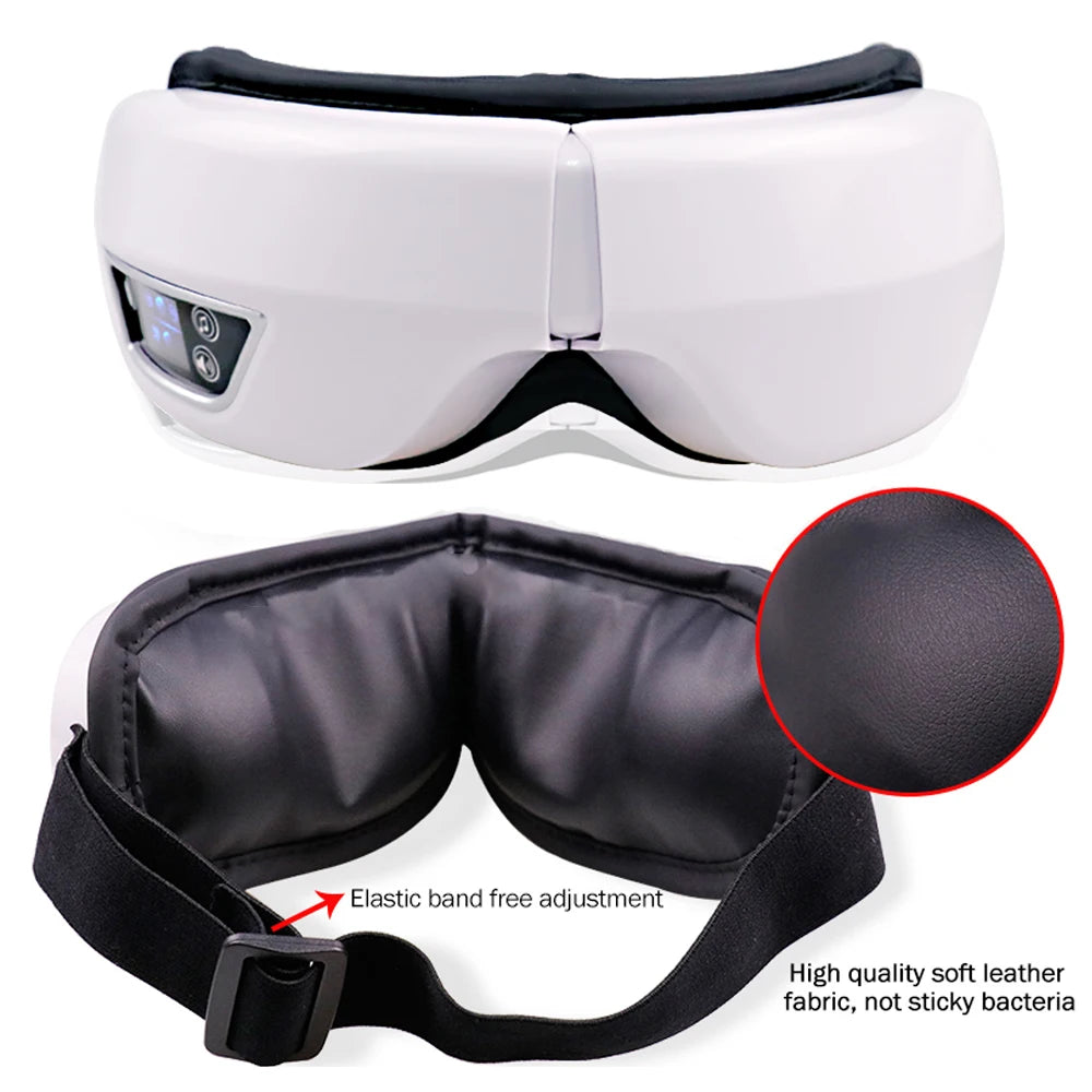 Masseur Oculaire Intelligent Pliable — Vibration, Compression & Musique Bluetooth