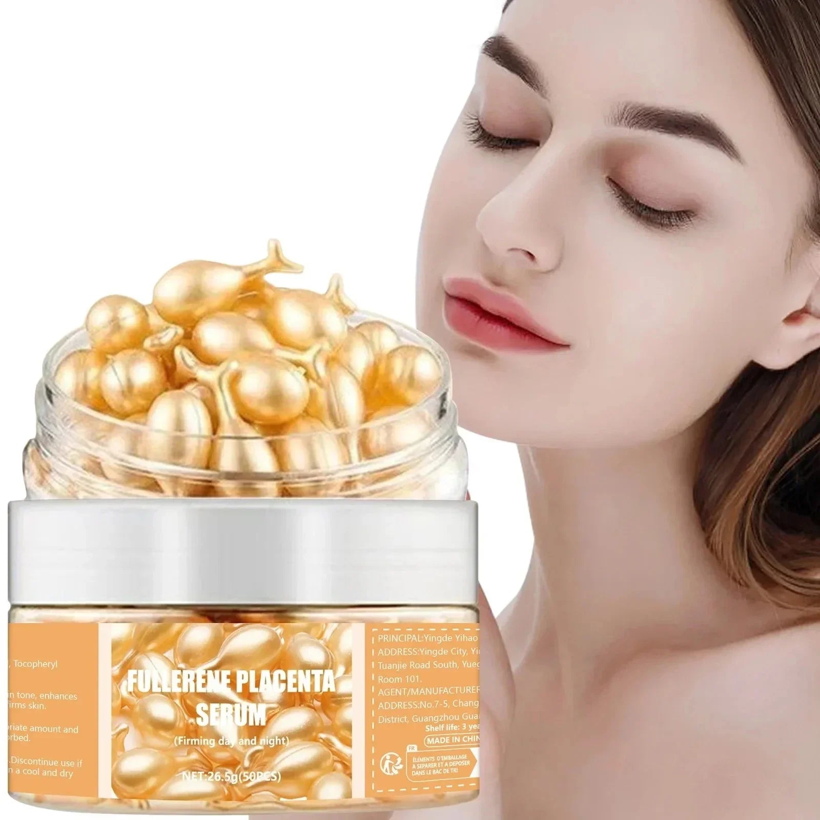 Capsules Sérum Collagène Visage 50 pcs — Anti-Âge & Éclat
