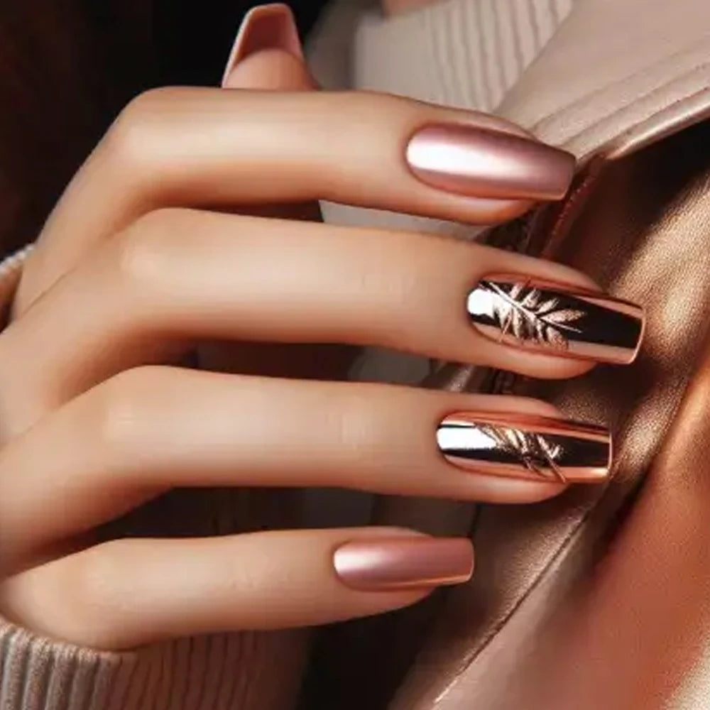 Vernis à Ongles Métallique Or Rose — Séchage Rapide & Effet Miroir