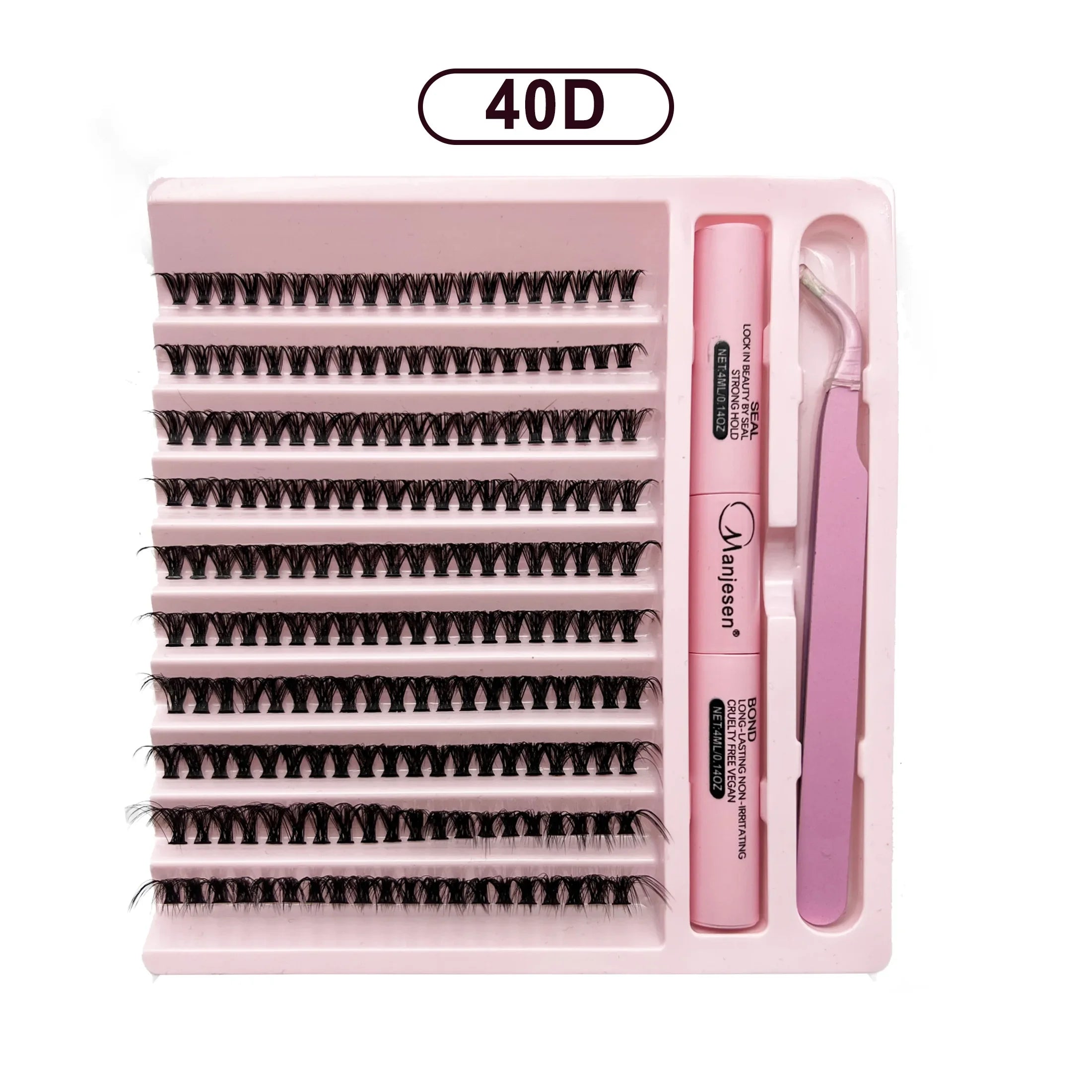 Kit DIY Extensions de Cils — 200 Clusters + Colle & Fixateur