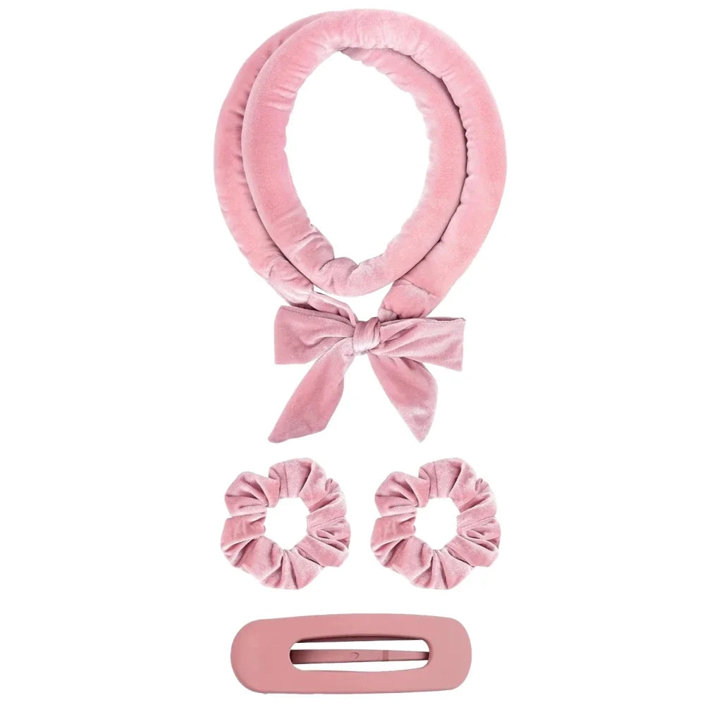 Rouleaux coiffants sans chaleur – Bandeau bouclant, bigoudis doux en satin, bonnet de nuit, outils de coiffage
