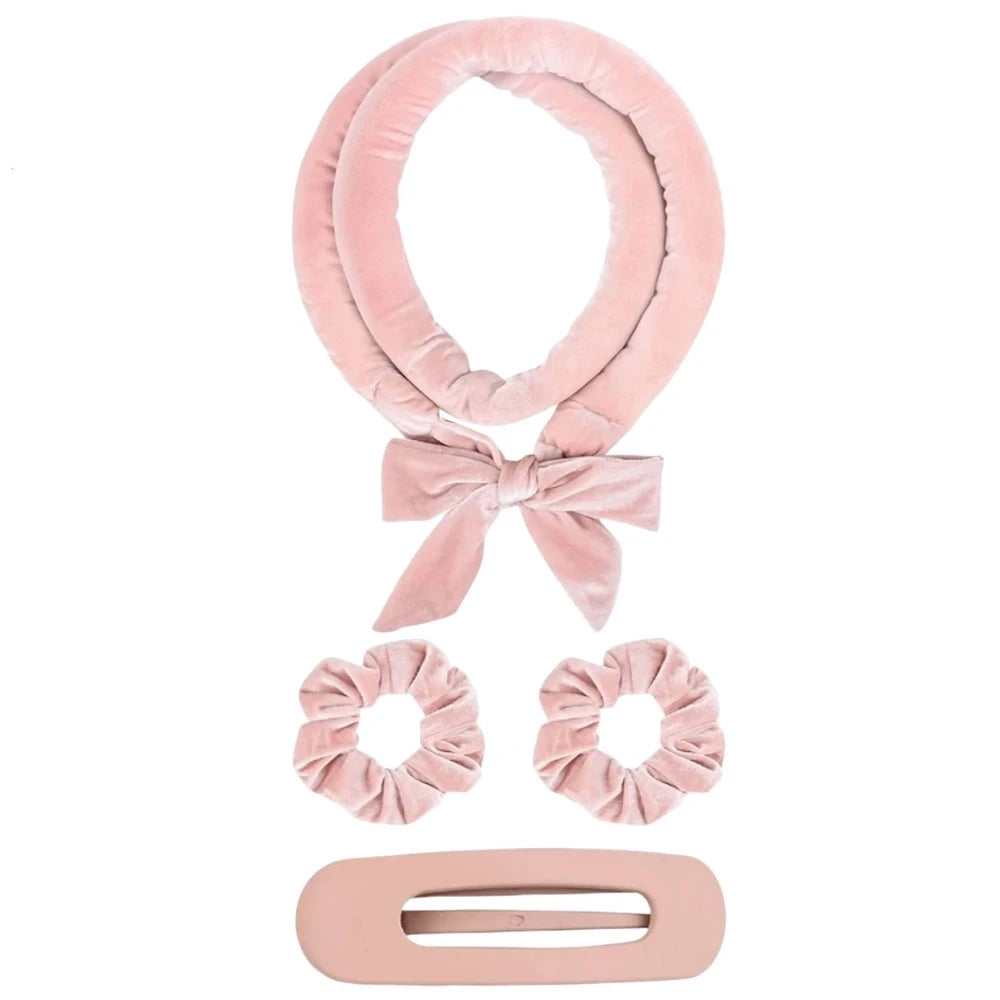 Rouleaux coiffants sans chaleur – Bandeau bouclant, bigoudis doux en satin, bonnet de nuit, outils de coiffage