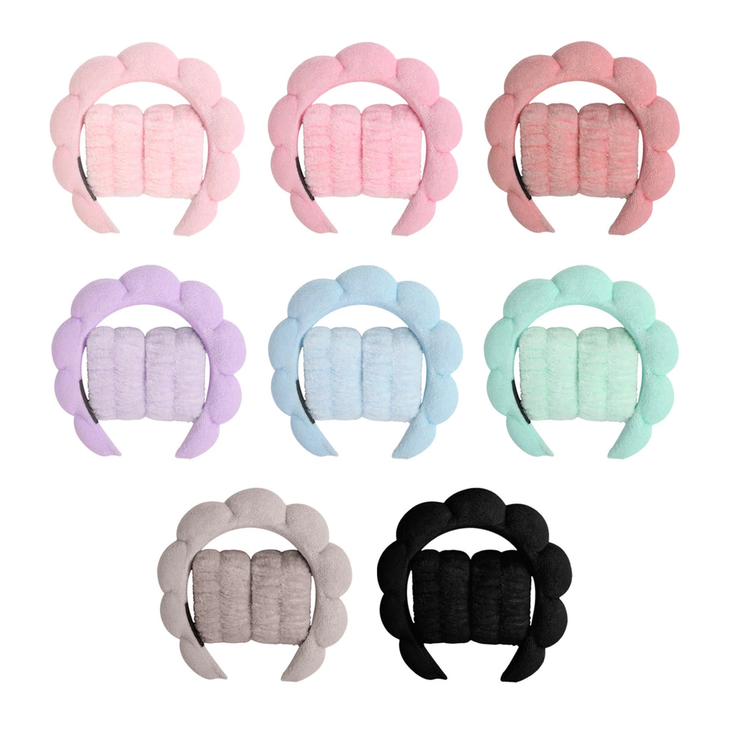 Bandeaux & Chouchous Microfibre pour Soin du Visage — Lot de 1/3