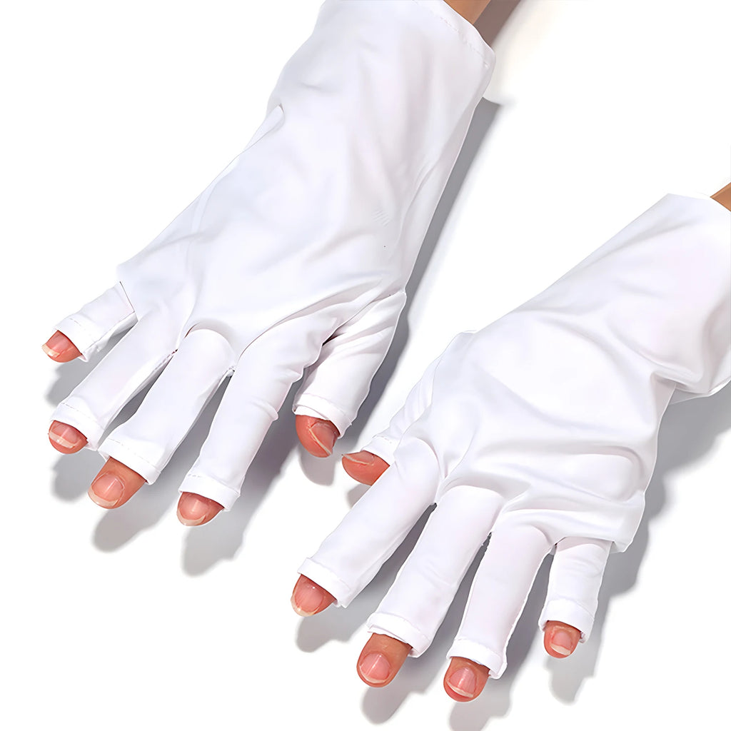 Gants anti-UV professionnels – Protection pour manucure, extensibles, sans doigts, pour usage à domicile et en extérieur
