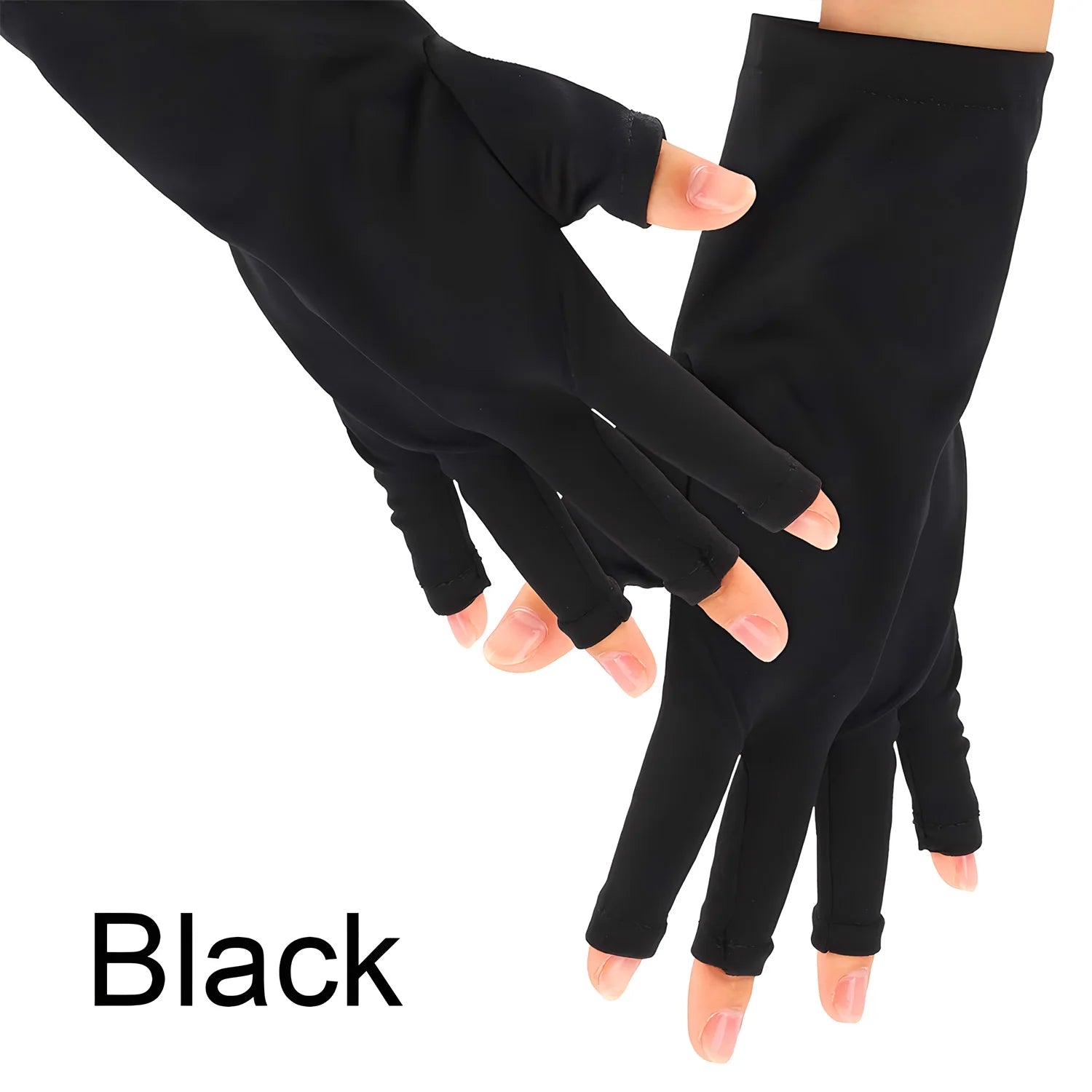 Gants anti-UV professionnels – Protection pour manucure, extensibles, sans doigts, pour usage à domicile et en extérieur