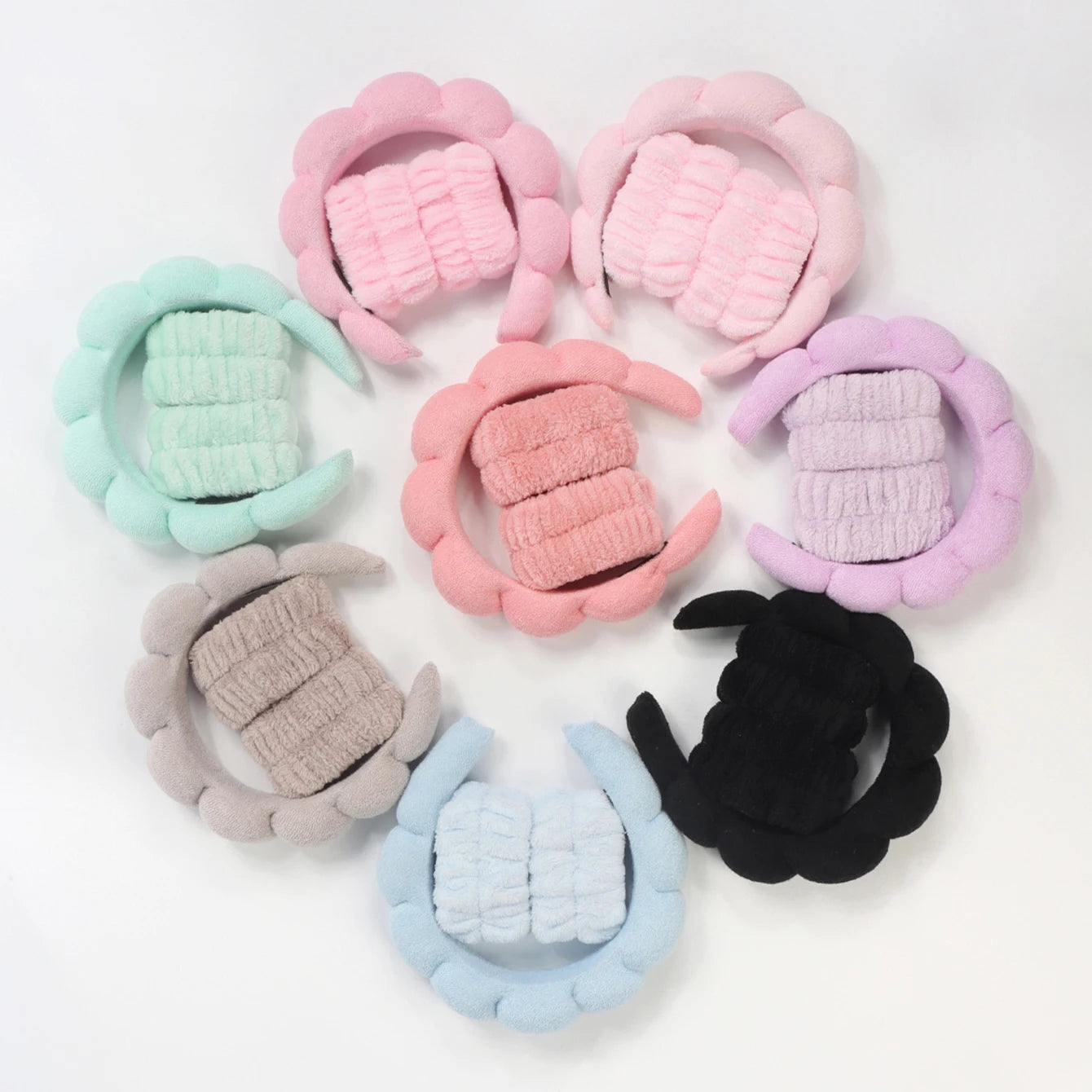 Bandeaux & Chouchous Microfibre pour Soin du Visage — Lot de 1/3