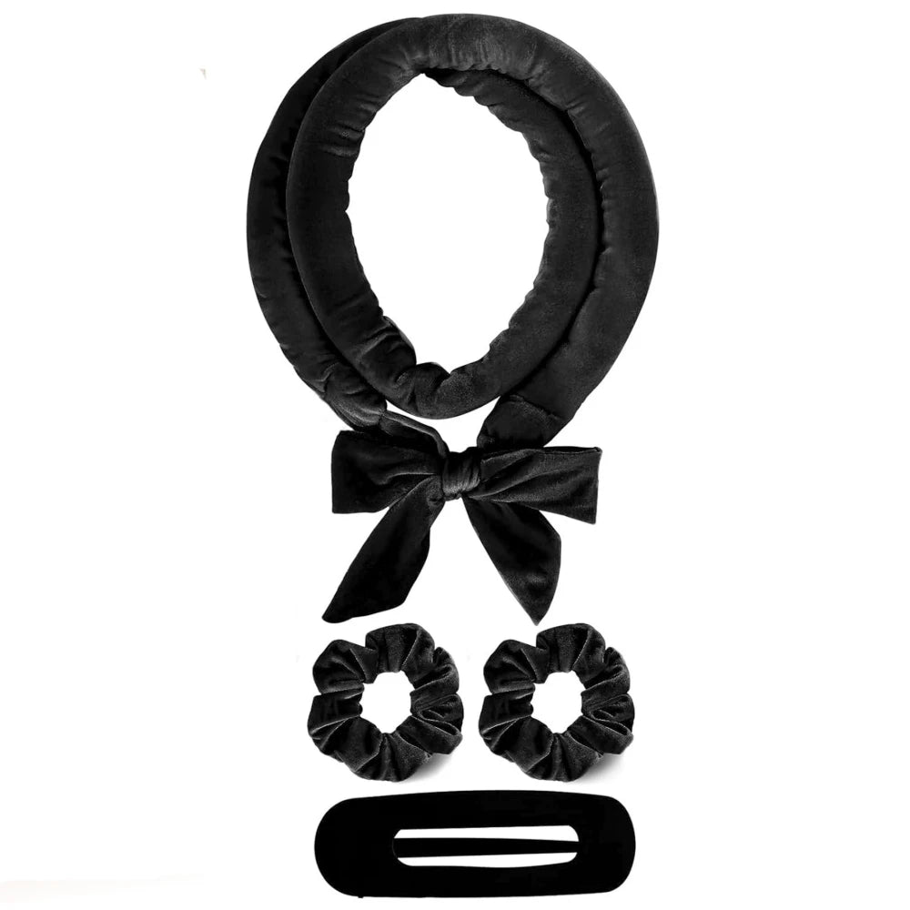 Rouleaux coiffants sans chaleur – Bandeau bouclant, bigoudis doux en satin, bonnet de nuit, outils de coiffage