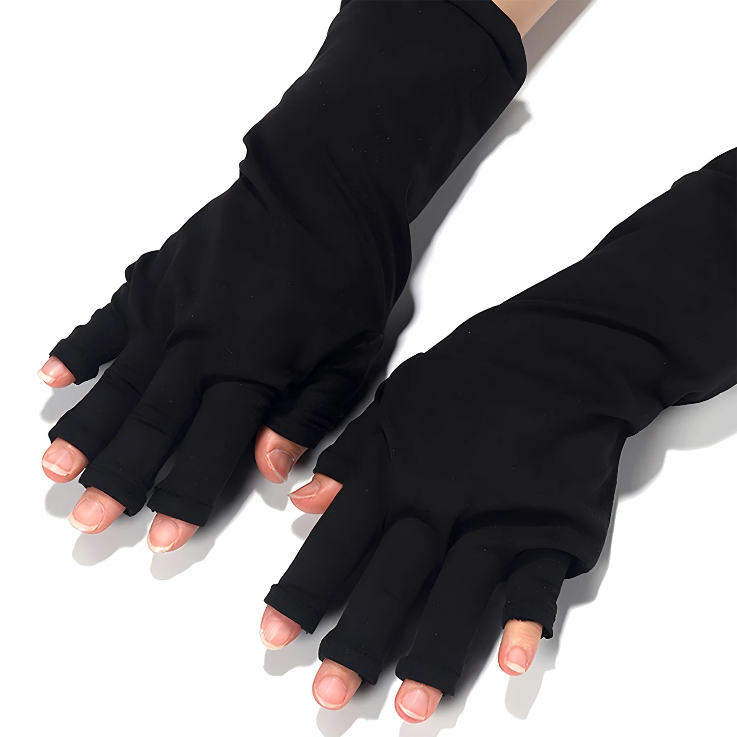 Gants anti-UV professionnels – Protection pour manucure, extensibles, sans doigts, pour usage à domicile et en extérieur