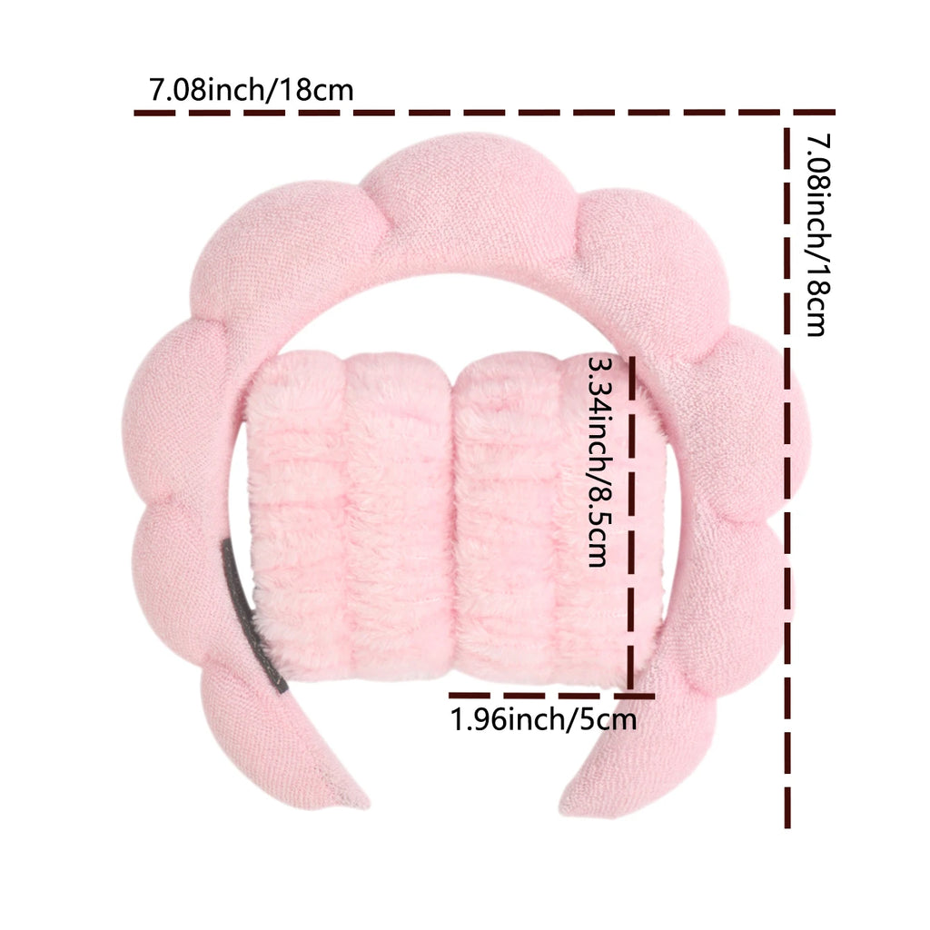 Bandeaux & Chouchous Microfibre pour Soin du Visage — Lot de 1/3