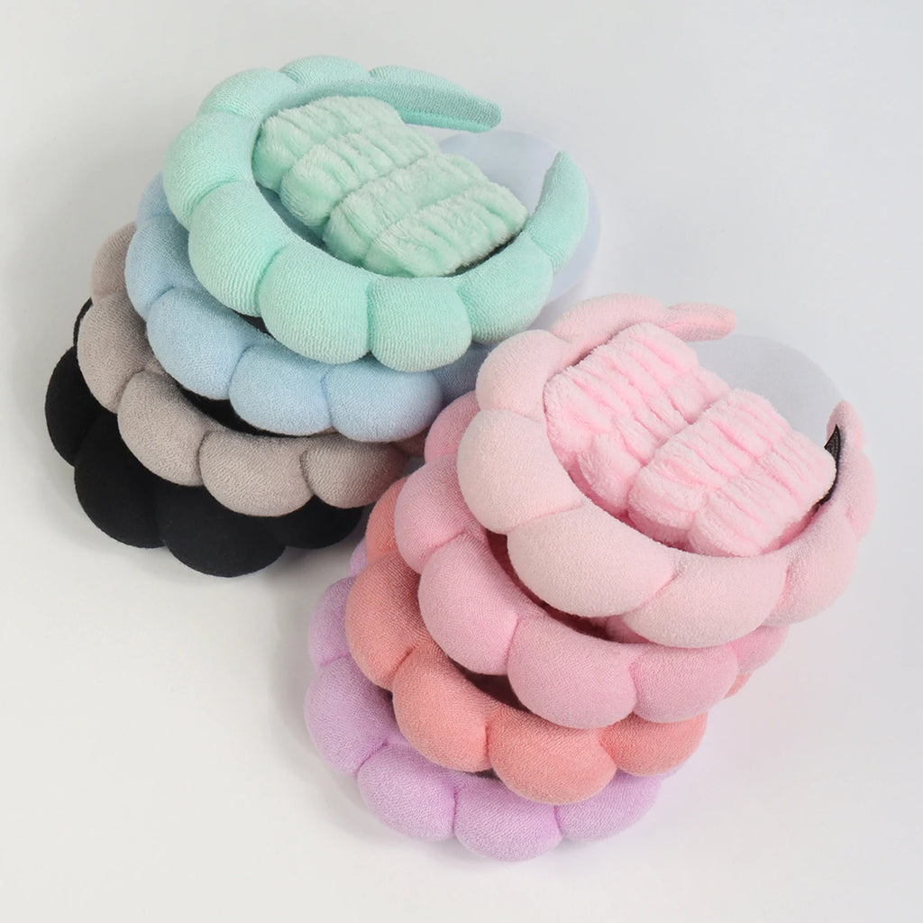 Bandeaux & Chouchous Microfibre pour Soin du Visage — Lot de 1/3