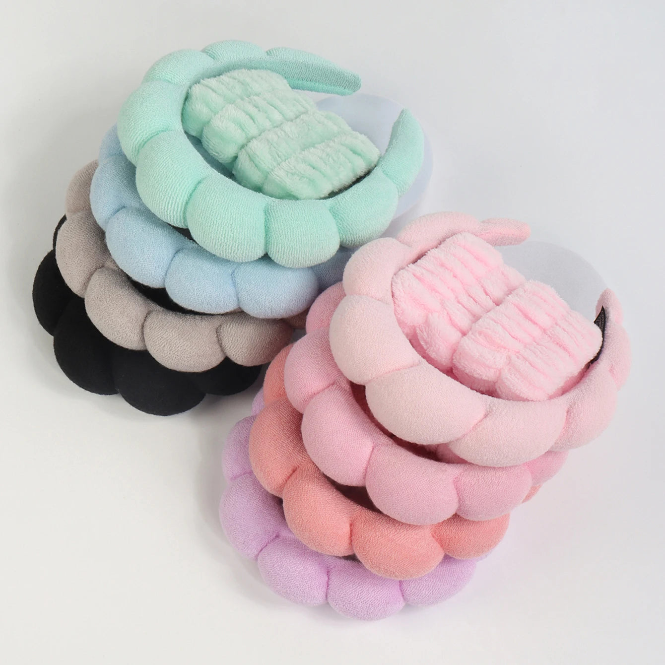 Bandeaux & Chouchous Microfibre pour Soin du Visage — Lot de 1/3