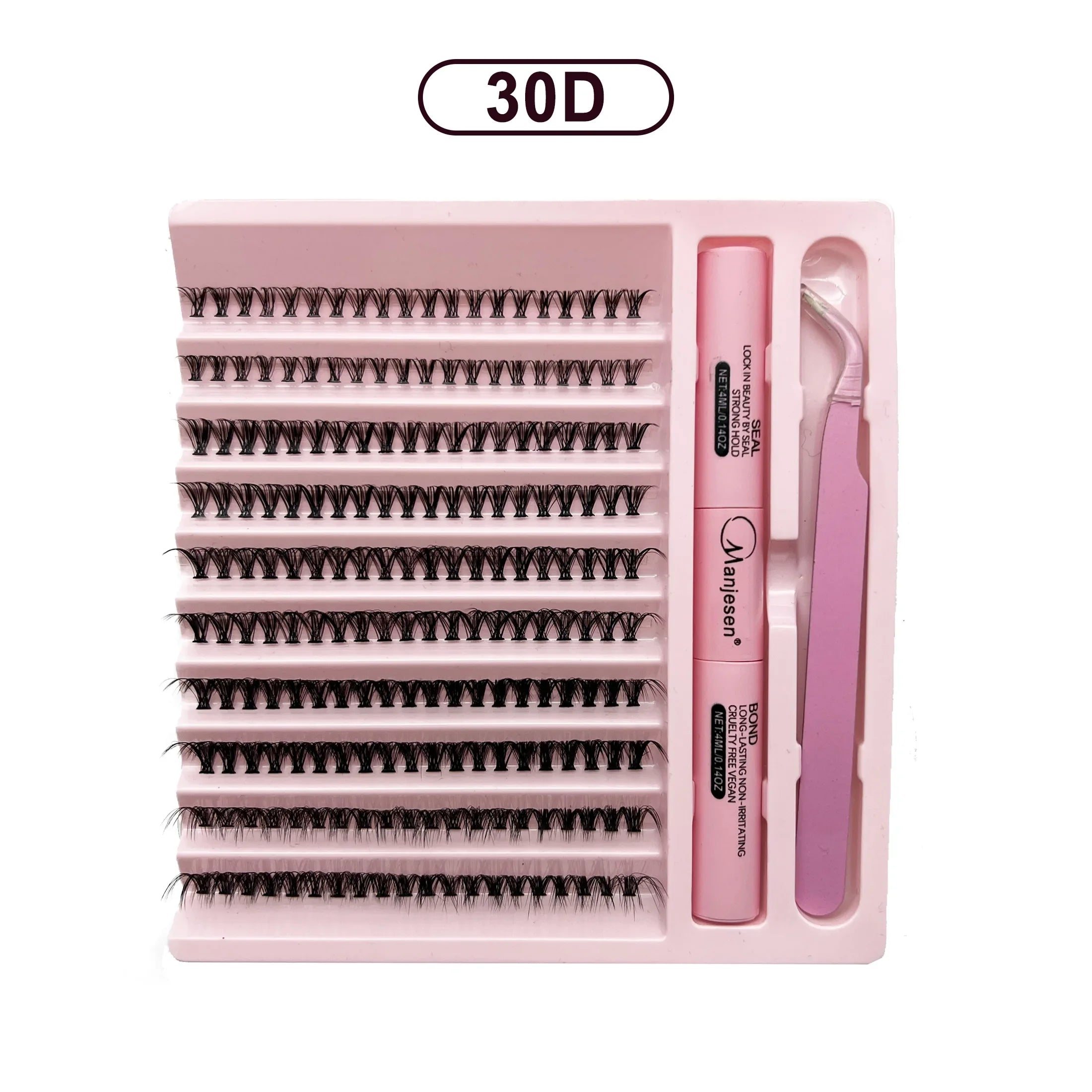 Kit DIY Extensions de Cils — 200 Clusters + Colle & Fixateur