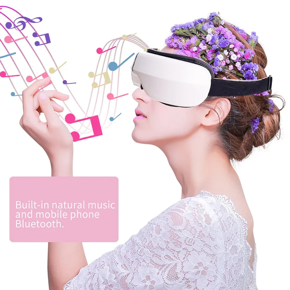 Masseur Oculaire Intelligent Pliable — Vibration, Compression & Musique Bluetooth