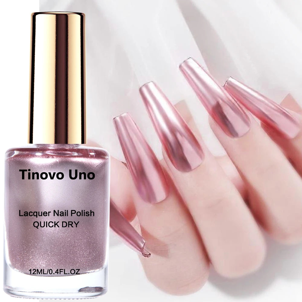 Vernis à Ongles Métallique Or Rose — Séchage Rapide & Effet Miroir