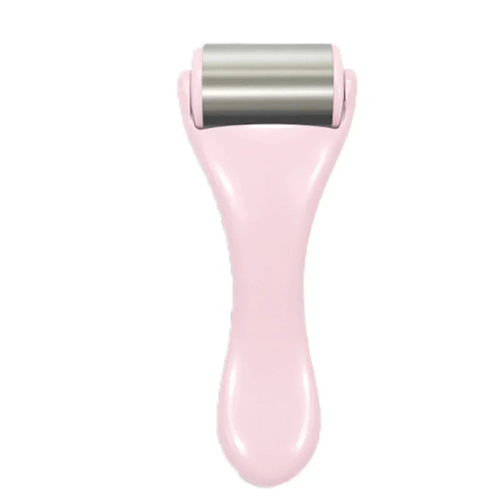 Rouleau de glace pour massage facial – Masseur en acier inoxydable, soulagement des poches, anti-rides, soin de la peau