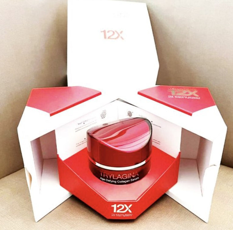 Set Trylagina 12X Ultimate Collagen Serum Foaming Sunscreen anti Age Health Skin