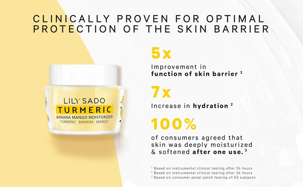 Turmeric Banana Mango Face Moisturizer - Luscious Creamy Nutrient-Rich Natural Daily Facial Cream W Chamomile & Rosemary - Vegan Anti-Aging Lotion for Wrinkles & Fine Lines